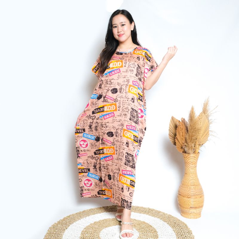 daster bali habel verell panjang semata kaki rayon premium baju tidur murah-K36