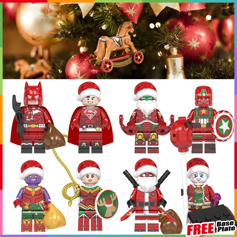 Wm6104 Mainan Mini Figure Batman Superman Iron Man Thanos Harley Quin Untuk Dekorasi Pesta Natal