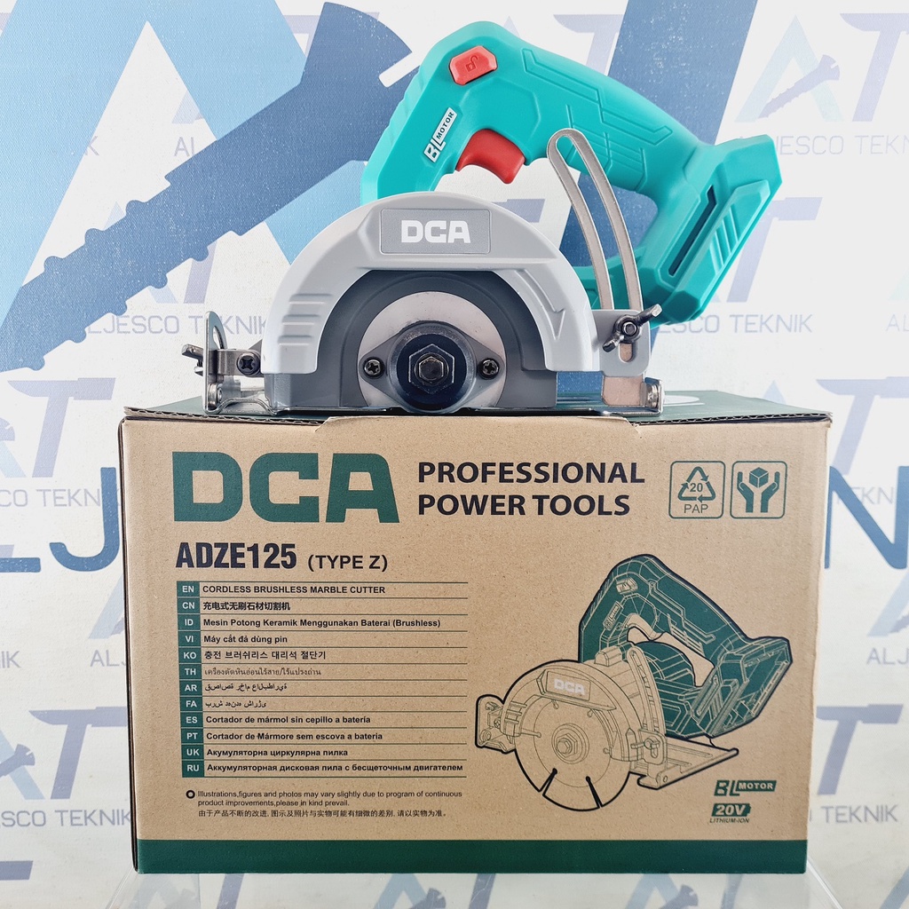 DCA ADZE125 CORDLESS MARBLE CUTTER BRUSHLESS 125MM UNIT ONLY