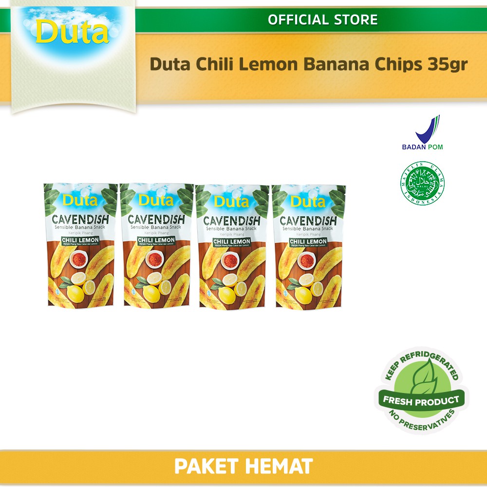

Duta Chili Lemon Banana Chips 35gr x 4 pcs