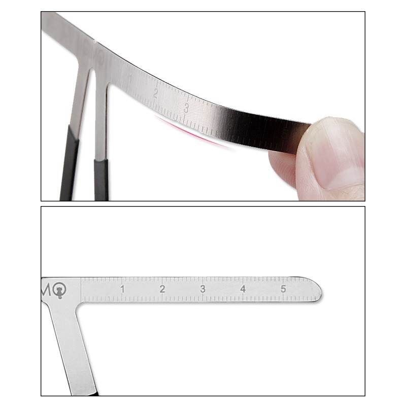 Penggaris Alis Eyebrow OMHRD6XX Ruler Measure Shaping Tool