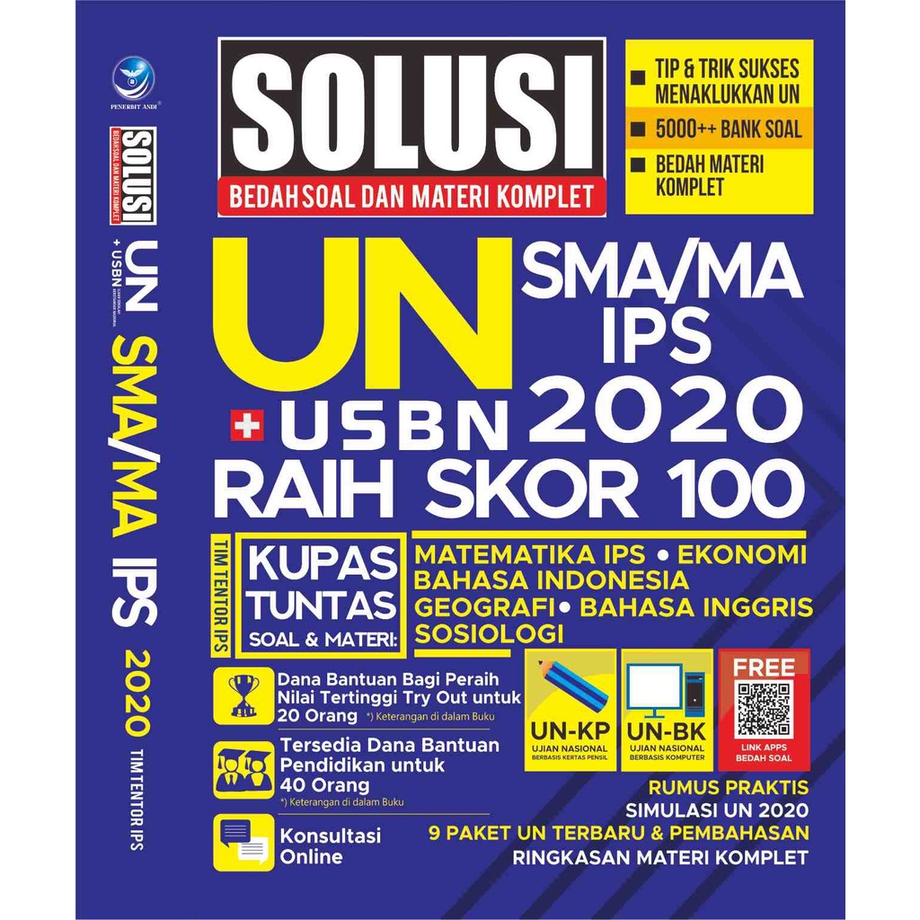 Jual BUKU Solusi Bedah Soal Dan Materi Komplet UN+USBN 2020 SMA/MA IPS ...