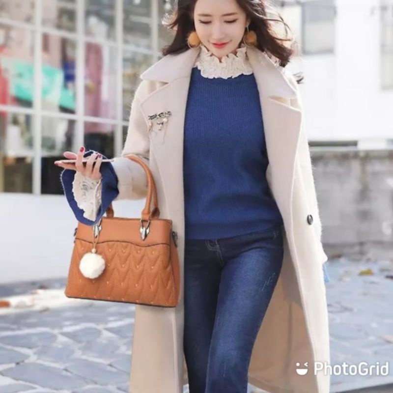 Tas Selempang Wanita Tas Selempang Wanita Korea Tas Selempang Wanita Semi Kulit Tas Selampang Wanita
