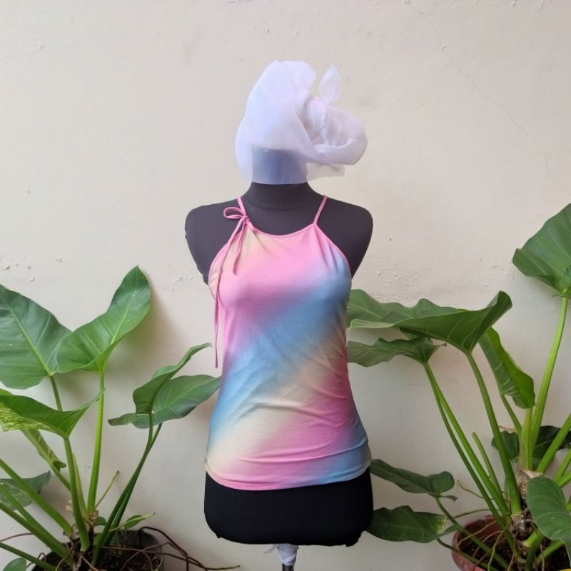 Tanktop Tali Silang Rainbow (Preloved)