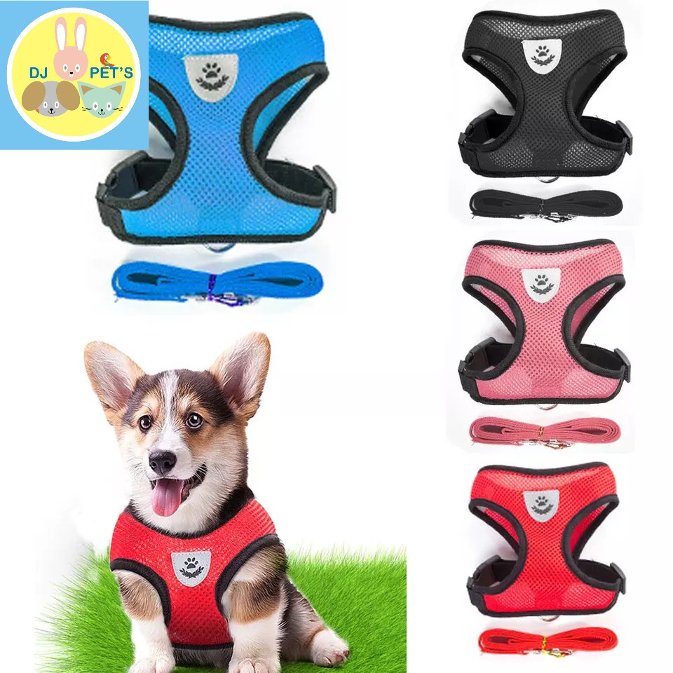 Jual Rompi Vest Harness Anjing Dan Kucing Plus Tali Premium Pet4128 Indonesia Shopee Indonesia