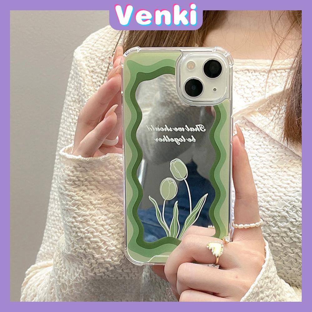 iPhone Case Acrylic Mirror Airbag Shockproof Protection Camera Flower Tulip Compatible with iPhone 11 iPhone 13 Pro Max iPhone 12 Pro Max iPhone 7 Plus iPhone xr