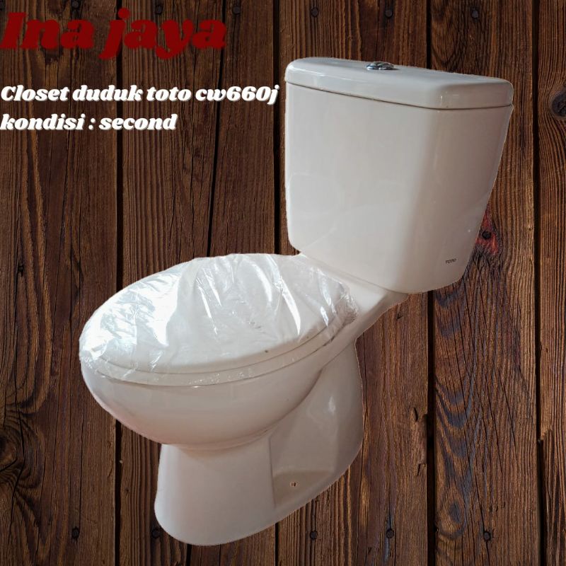 closet closed klosed kloset toilet duduk toto cw660j second warna krem