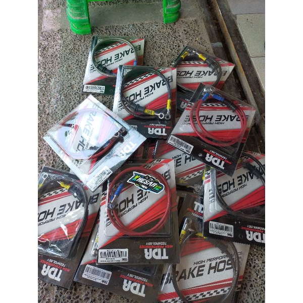 selang rem TDR 35 inch black carbon selang rem depan TDR carbon