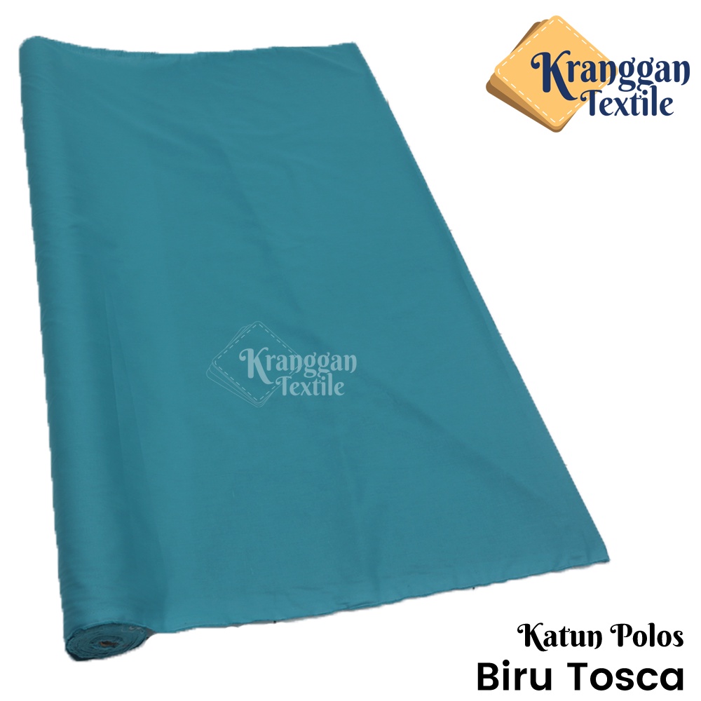 KAIN KATUN POLOS PREMIUM LEBAR 150CM BIRU HIJAU TOSCA / TOSKA