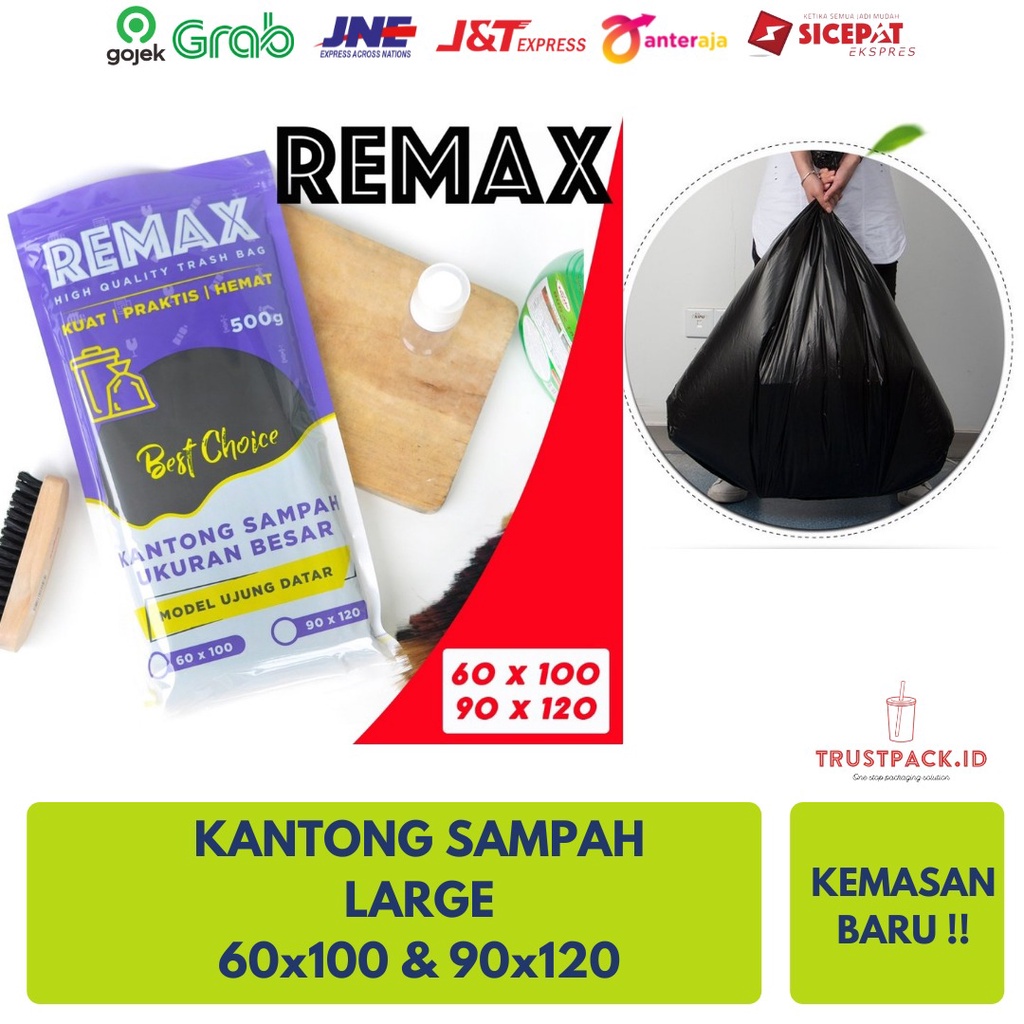 Kantong Plastik Sampah Besar REMAX 60x100, 90x120