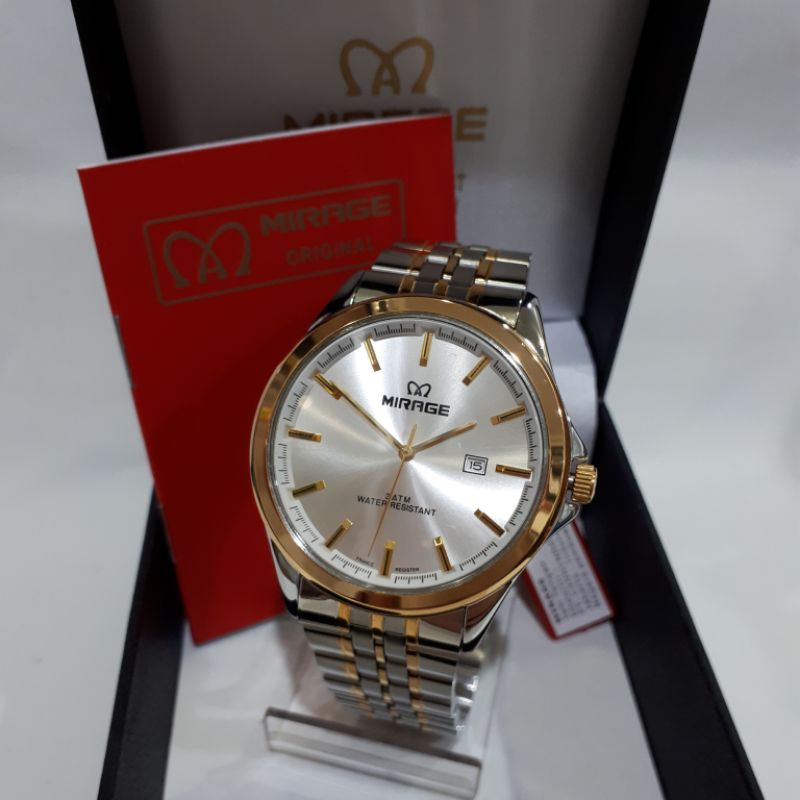 Jam tangan Mirage BRP 8709 Combinasi Original Couple Cewek Cowok