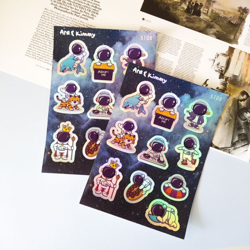 

[S108] COD stiker pack case hp astronot lucu | stiker aesthetic | stiker jurnal | stiker bujo | stiker tumbrl | sticker aesthetic | sticker lucu