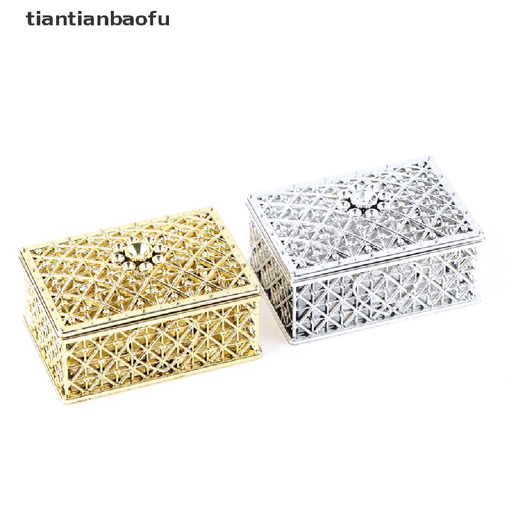 [tiantianbaofu] Plastic Hollow Gold Foil Candy Box Chocolate Gift Treat Boxes Wedding Box Boutique