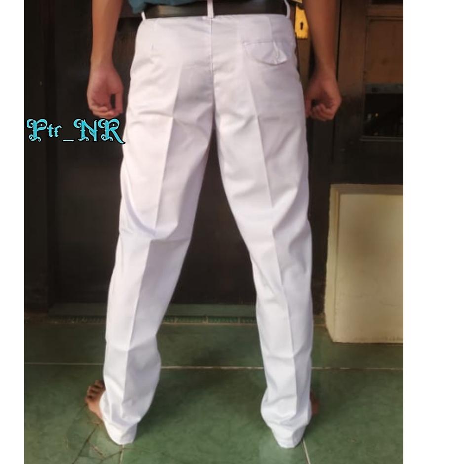 Terbaru.. CELANA PANJANG PUTIH CELANA PERAWAT PRIA CELANA SEKOLAH PUTIH CELANA PANJANG PUTIH PRIA