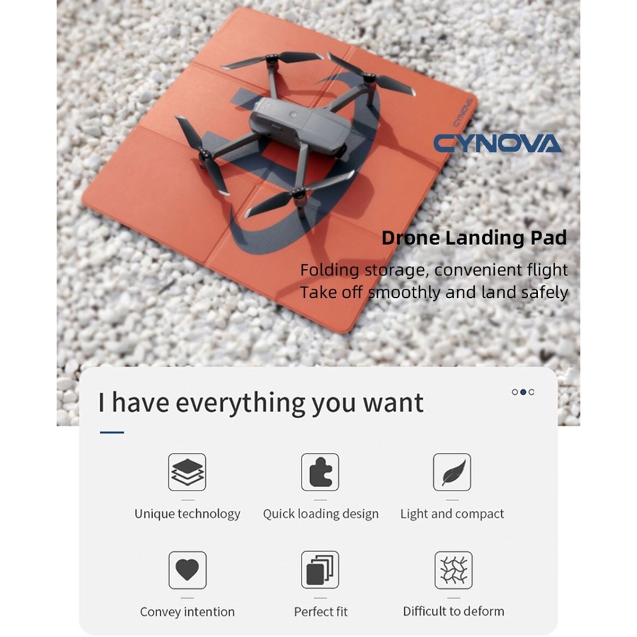 Cynova Universal 50 cm 2 Side Foldable Landing Pad for DJI Drones