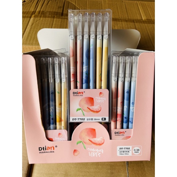 

pen gel motif summer vibes peach isi 12