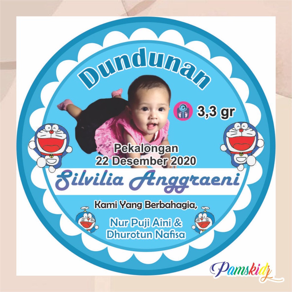 STIKER TEDAK SITEN / DUNDUNAN ANAK DESAIN F