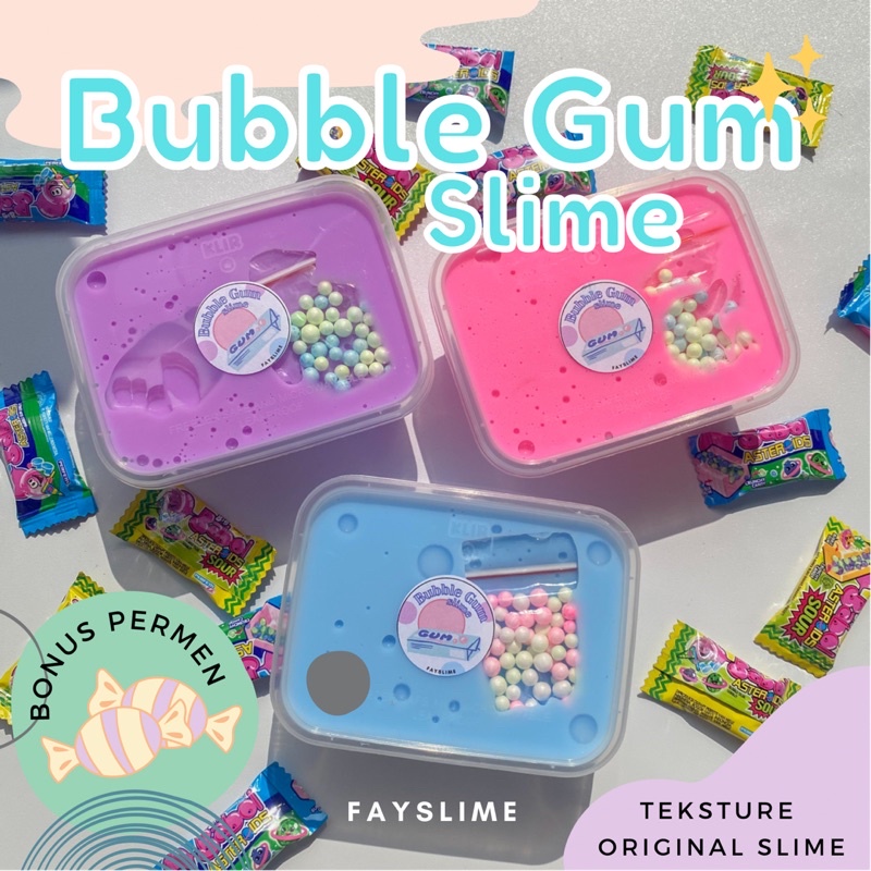 BUBBLE GUM SLIME | Original slime | free permen