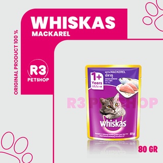 Makanan basah murah untuk Kucing WHISKAS Pouch 80gr All Varian 1dus @24pcs