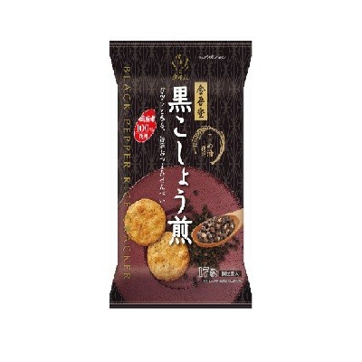 Snack Senbei / Cracker Black Pepper Kingodo Kuro Kosho Sen 121 Gram