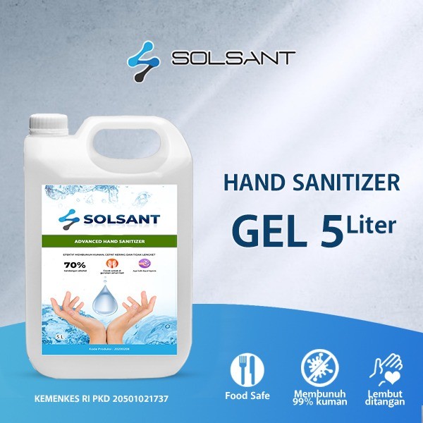 Hand Sanitizer Cair / GEL 5L SOLSANT Aseptic - GOJEK - GEL