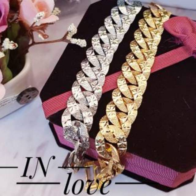 Xuping gelang sisik naga lapis emas 24k