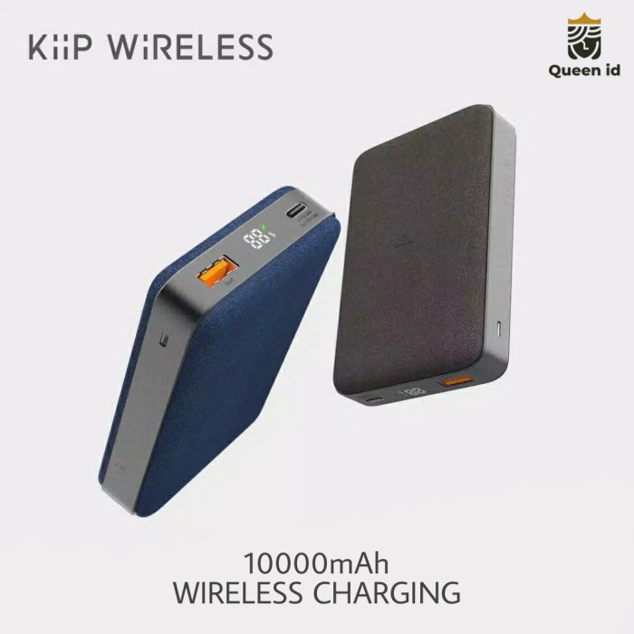 HANDPHONE & TABLET POWER BANK POWERBANK KIIP 10000MAH WIRELESS QC 3.0 LCD DISPLAY / PD 3.0 18W EW35