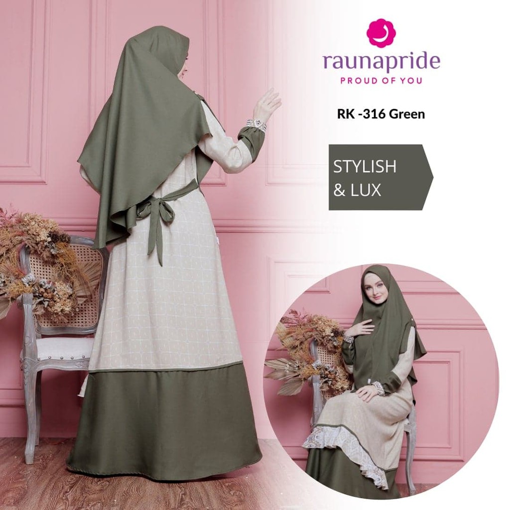 Dress Rauna Terbaru / RK - 316 /317 / 318 / Fashion Muslim