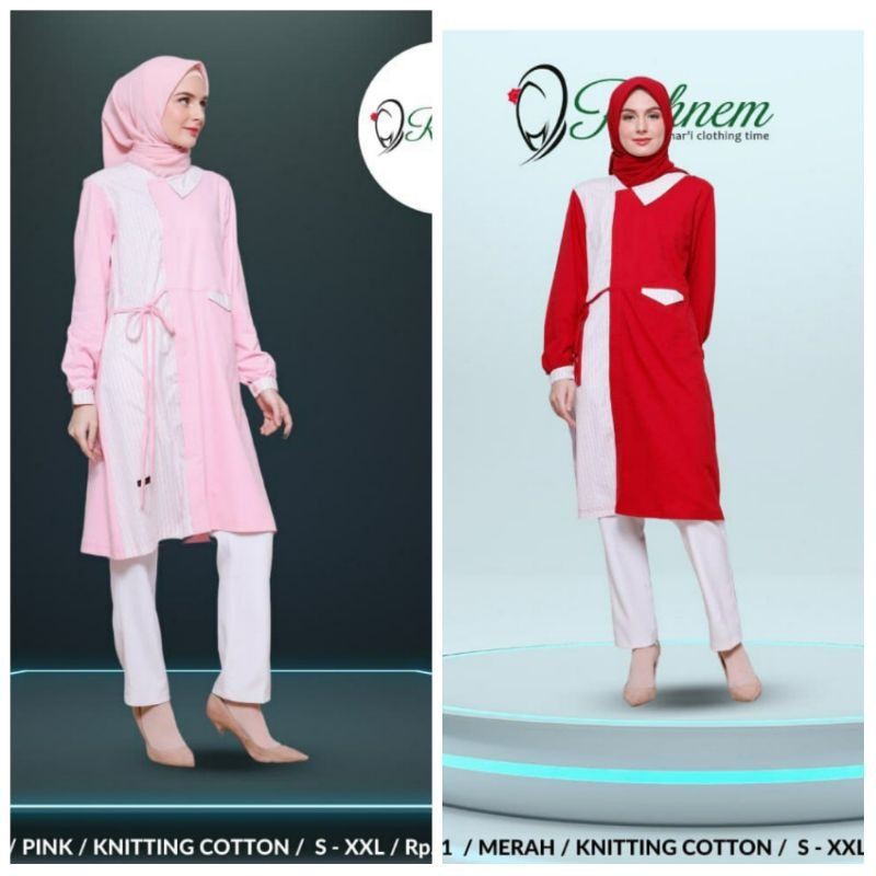 atasan rahnem tn 01 / tunik muslim / atasan wanita / baju dewasa / atasan muslim wanita