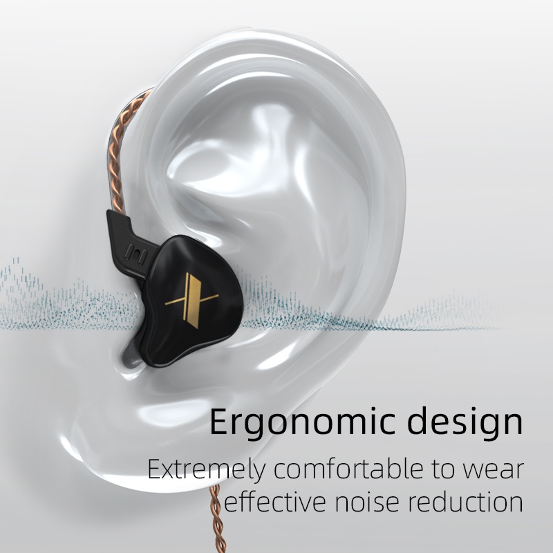 KZ EDX In Ear Earphone with MIC - GARANSI RESMI