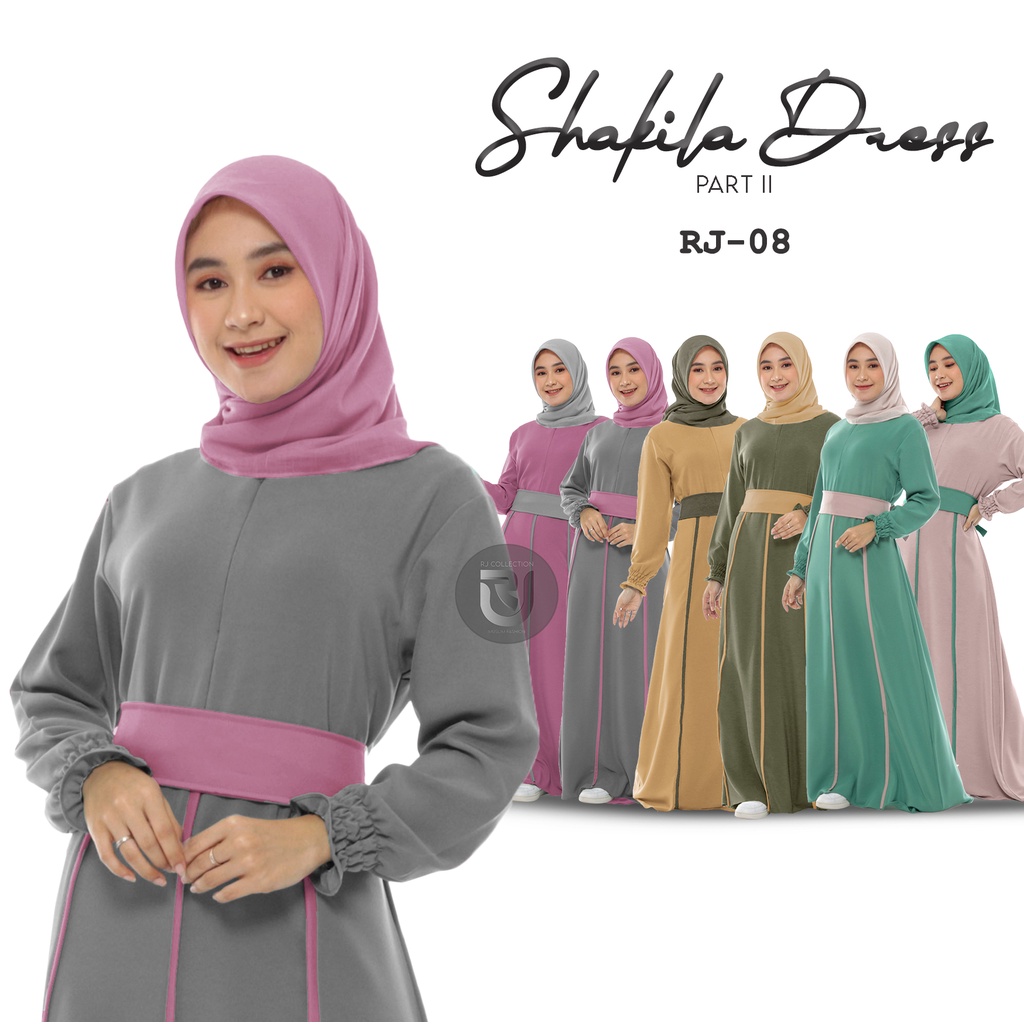 Gamis Shakila Premium Busui Friendly kode RJ-08 by RJ Collection