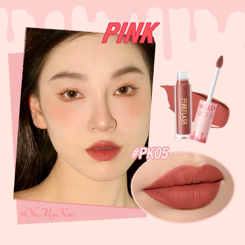 PINKFLSH Matte Lipstik Lembut Tahan Lama Pelembab Pigmentasi Tinggi PF001