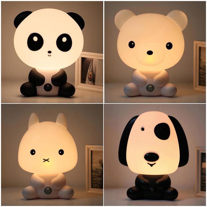 Lampu Tidur Malam Bentuk Kartun Panda Kelinci Anjing