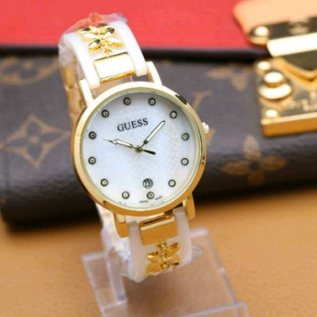 Jam Tangan Wanita Guess Super Semi Keramik