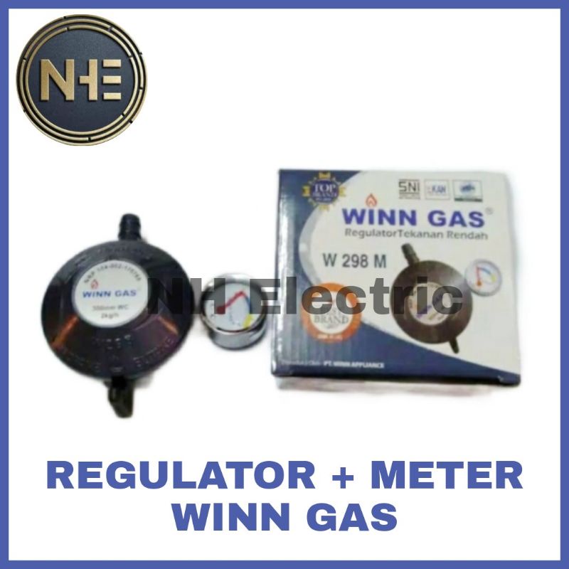 Regulator Gas + Meter Winn Gas - Regulator Gas Plus Meter Winn Gas - Regulator Gas Tekanan Rendah Winn Gas