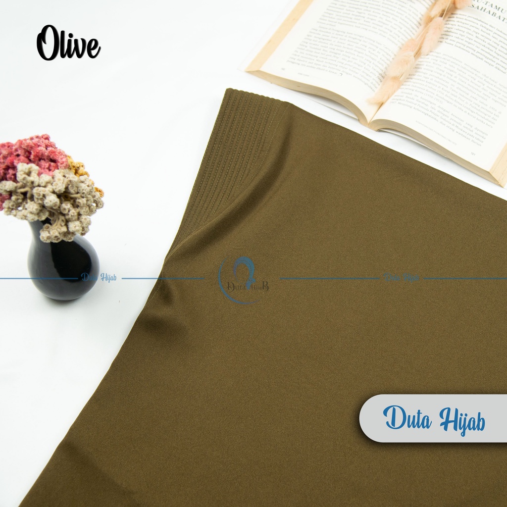 Jilbab instan / Hijab bergo maryam SIMPLE PAD JUMBO L murah (TANPA TALI)-Olive