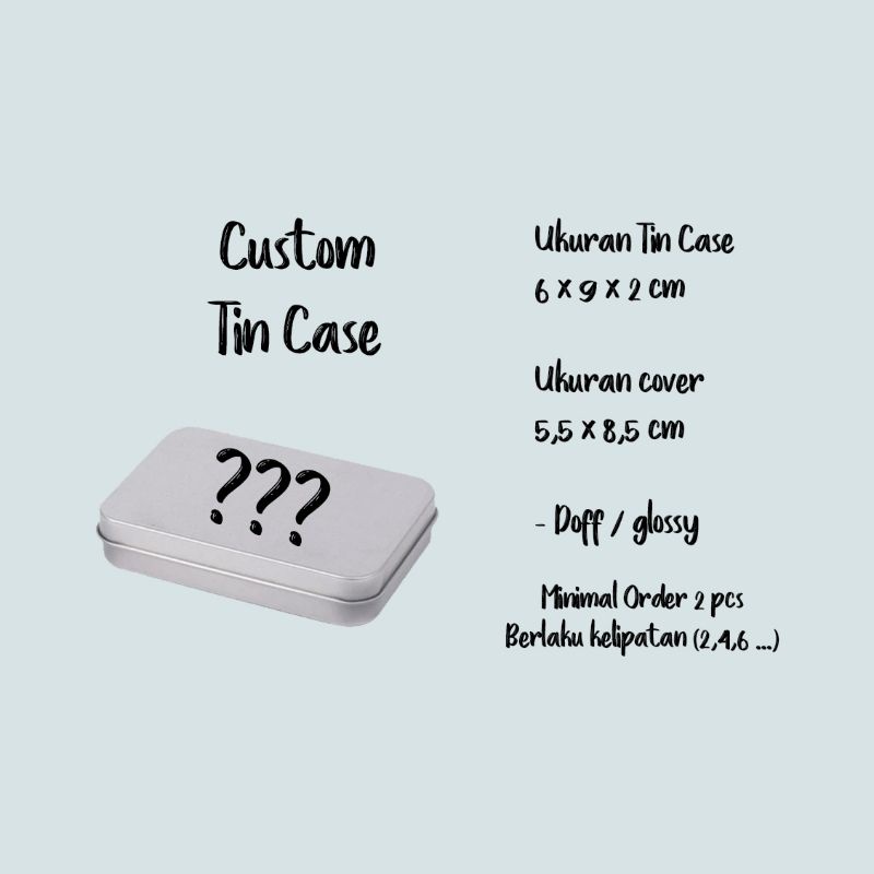 Custom tin case / tempat photocard murah kpop non kpop bts straykids ateez the boyz