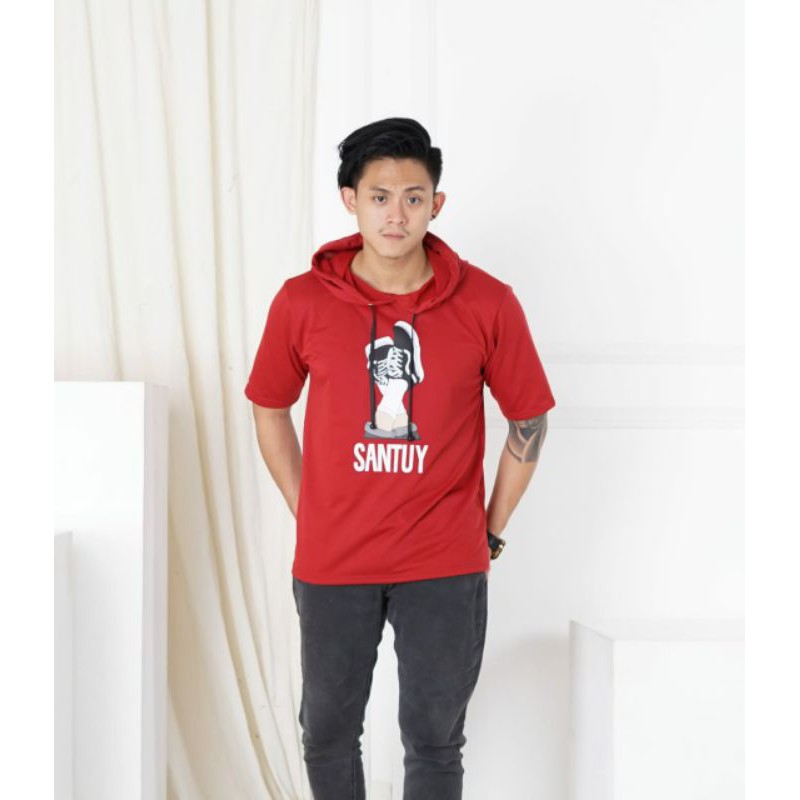 COD/ARPIOS SHOP - Hoodie SANTUY - Hoodie Lengan Pendek PRIA / WANITA / COUPLE Model Kekinian