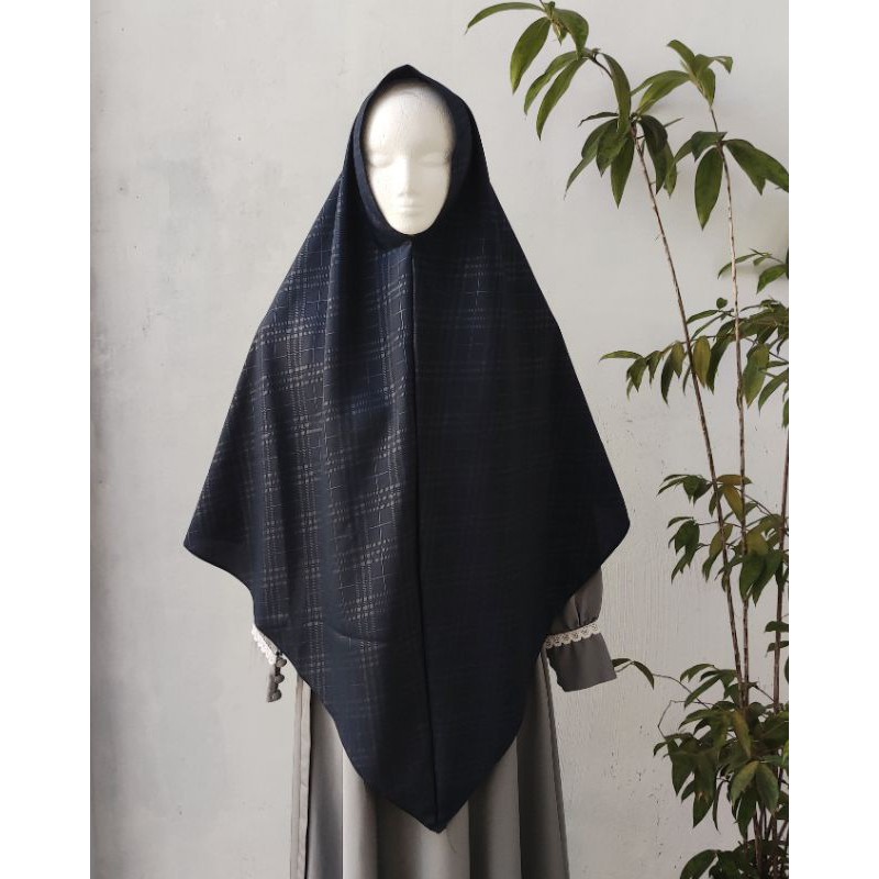 Hijab Jilbab Kerudung Khimar Segitiga Instan Motif Jumbo Syar'i