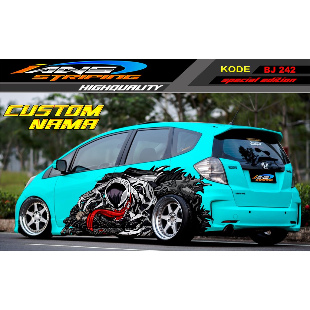 DECAL STIKER MOBIL HONDA JAZZ, AGYA, SIGRA, YARIS, MOBILIO / STICKER MOBIL TERBARU / VARIASI STICKER