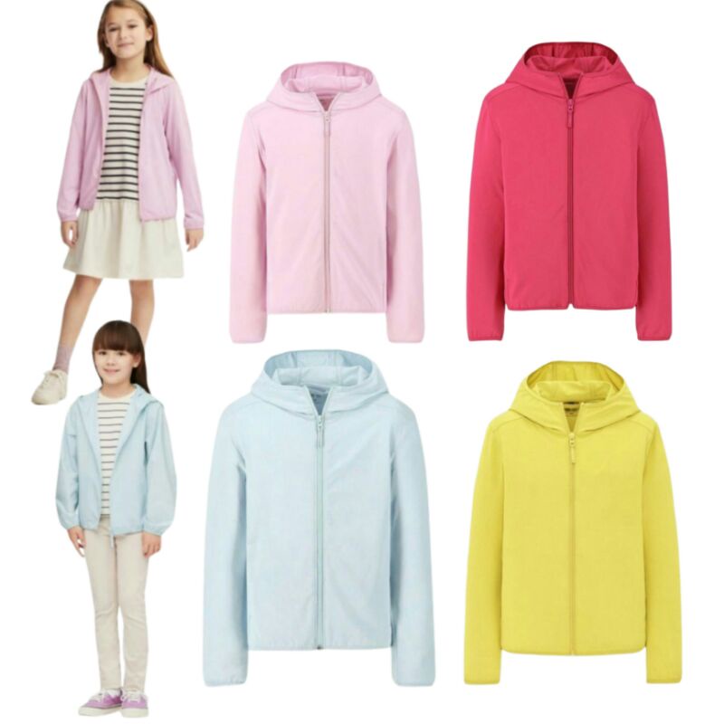 Jacket Hoodie Uniqlo Anak Cewek/Jaket Anak Teknologi UPF