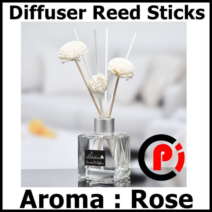 Aroma Rose Parfum Ruangan Diffuser Reed Sticks Fragrance Rattan 50mL