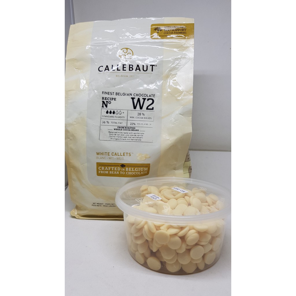 

Callebaut White chocolate couverture 54 % repack - 250 gr
