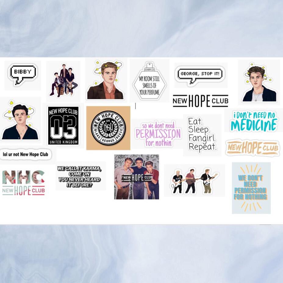 

Sticker lucu New Hope Club | Stiker murah
