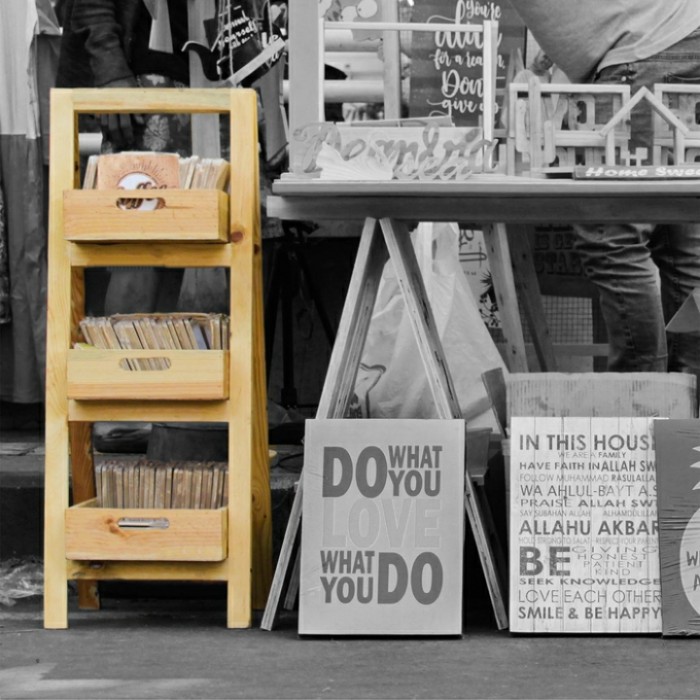 rak display kayu rak jualan rak knockdown