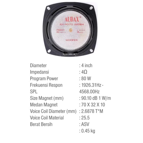 Speaker audax AX-4070