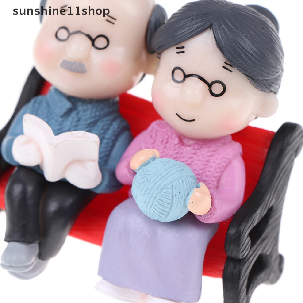 Sho 1 Set Miniatur Kakek Nenek Untuk Dekorasi Rumah Boneka