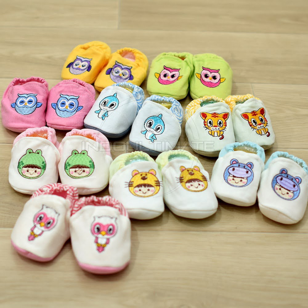 Baby Shoes Sepatu Bayi Newborn Sepatu Bordir Gambar Boneka Kaos Kaki Bayi Pelindung Kaki Bayi SY-188