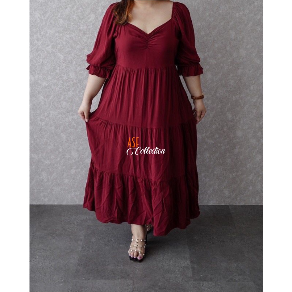 Dress Wanita Claudia Jumbo|Dress bodycon maxsi casual pesta party|Dress sabrina big size|Dress Sabri