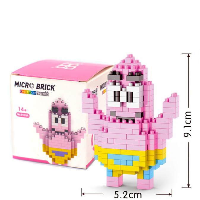 Mantap Mainan Lego Puzzle Micro Brick Spongebob - Patrick Terlaris